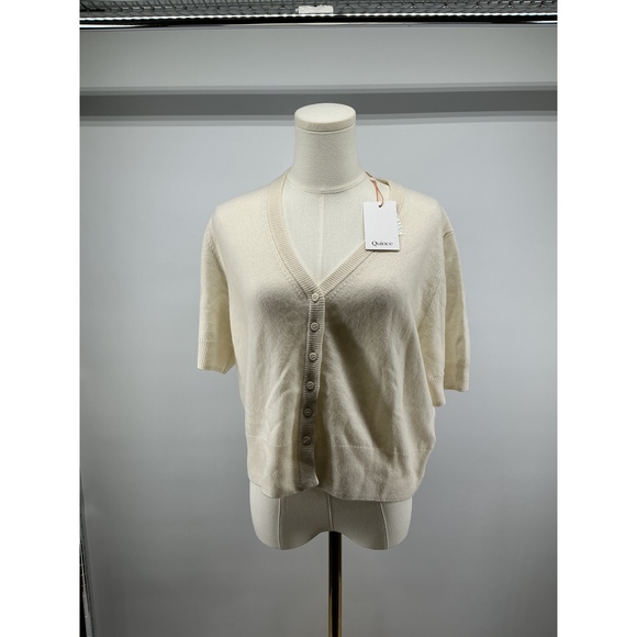 Quince Sweaters - Mongolian Cashmere Short Sleeve Cardigan